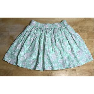 Vineyard Vines Skirt Womens XS X-Small Mint Green Pull‎ On Ruffled Pineapple